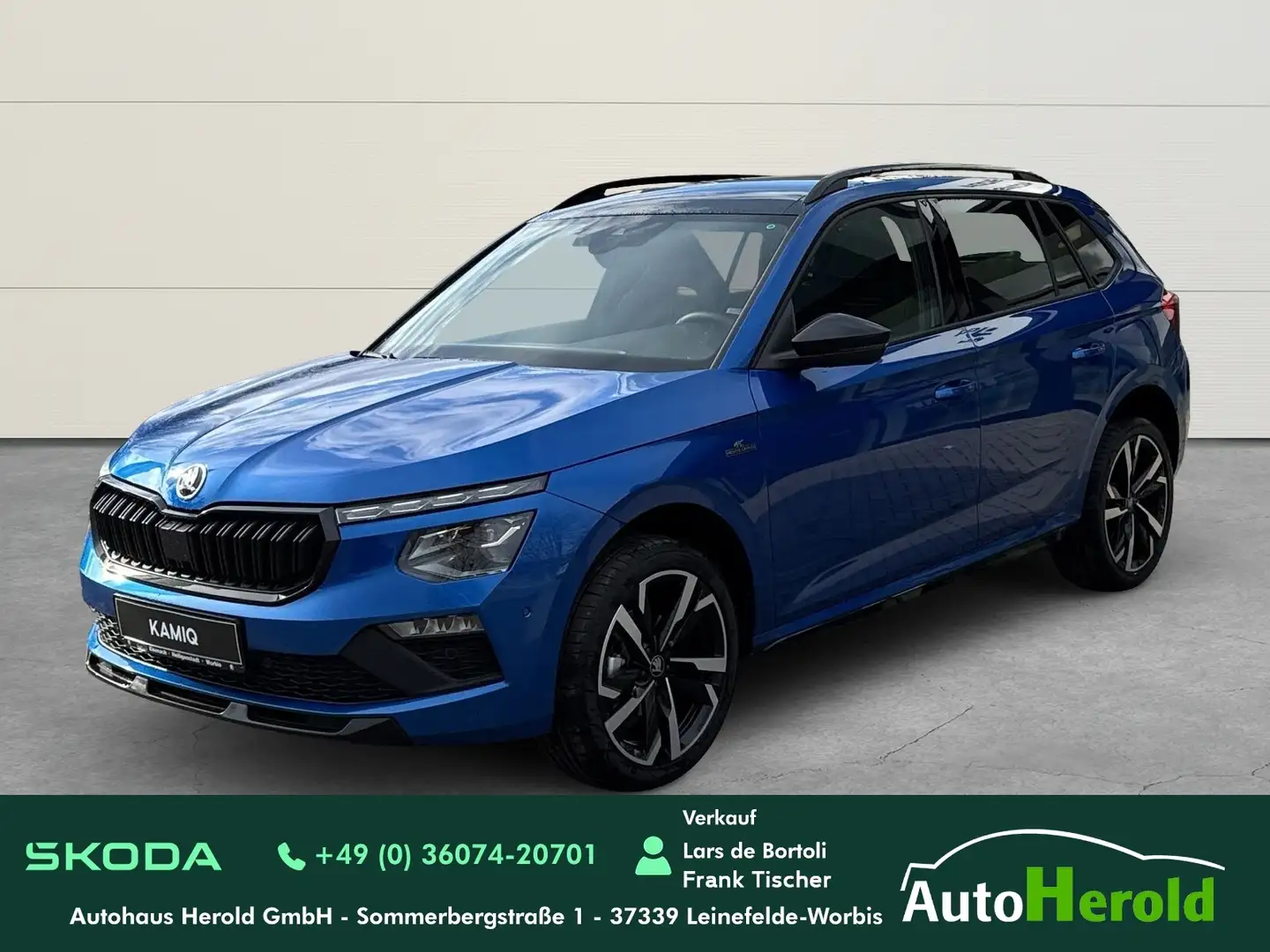 Skoda Kamiq Monte Carlo 1,0 TSI 85 kW DSG  *PV 8.250,-*SOFORT Blau - 1