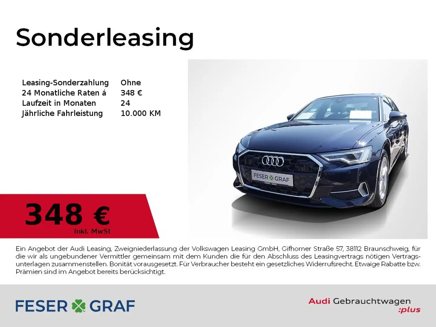Audi A6 Lim. 40 TDI qu. advanced ACC Matrix Navi RüKa Blau - 1