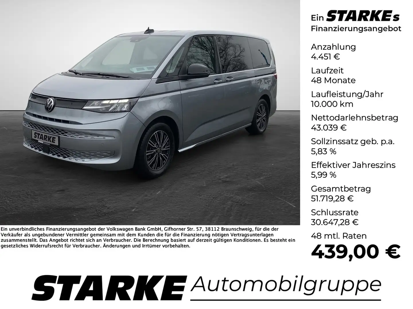 Volkswagen T7 Multivan 2.0 TDI DSG lang Plateado - 1