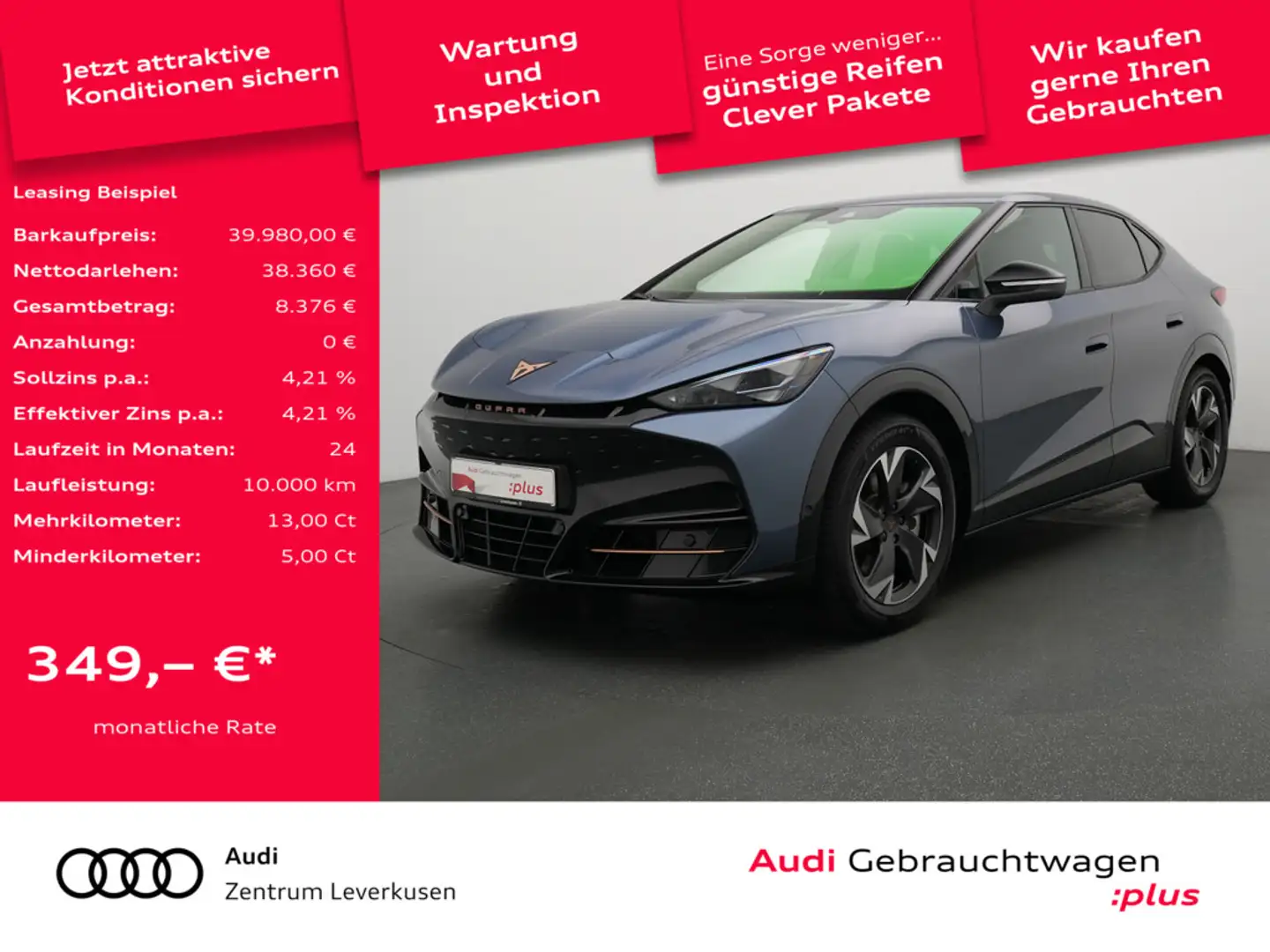 CUPRA Tavascan Endurance NAVI VIRT ACC LEDER KAM SH Blau - 1