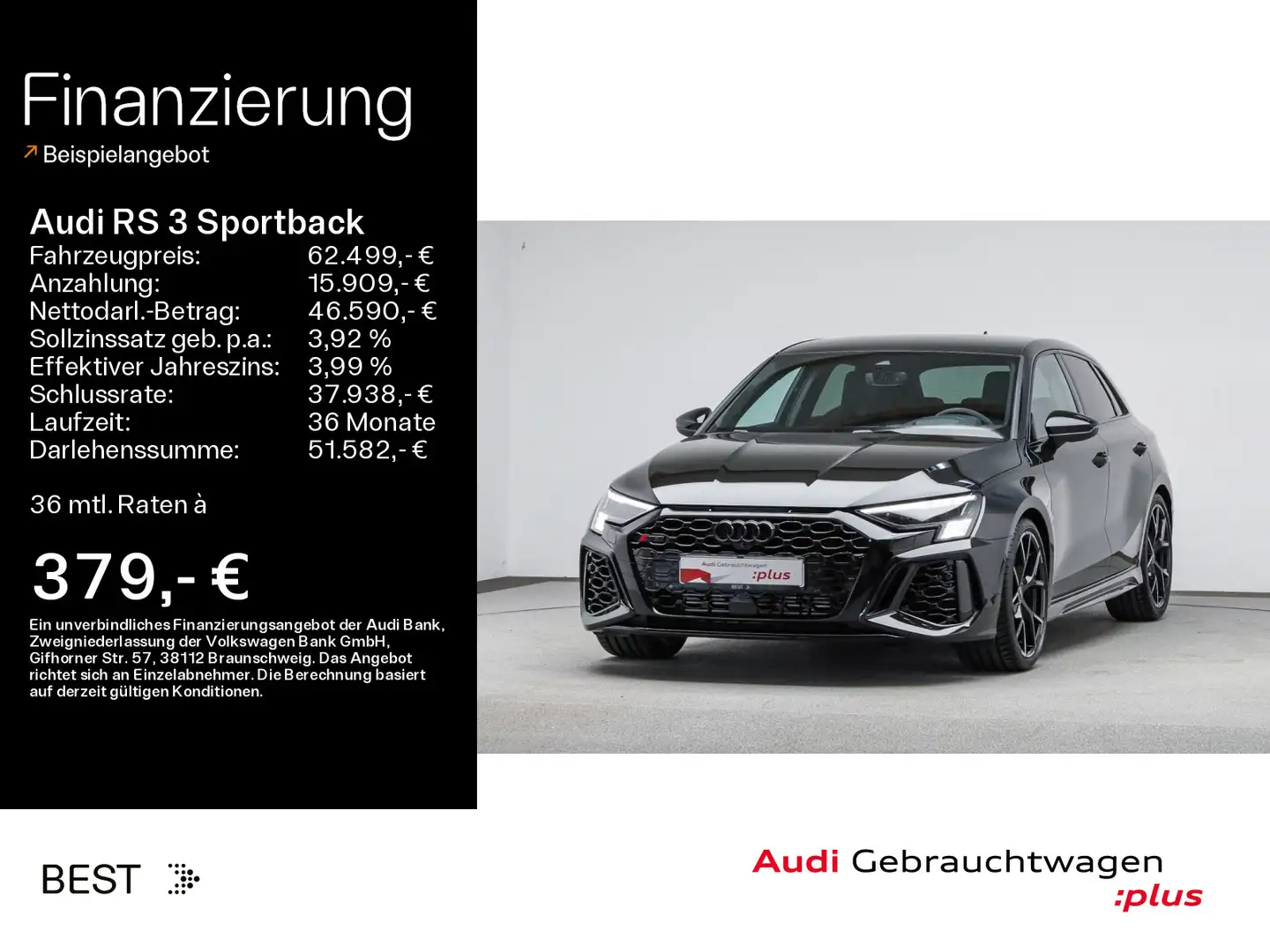 Audi RS3 *MATRIX*RS-AGA*B&O*NAVI-PLUS*OPTIK Schwarz - 1