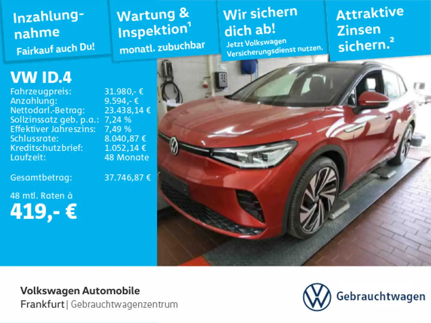 Volkswagen ID.4 GTX 4Motion Navi IQ.Light DAB+ FrontAssist Schwarz - 1