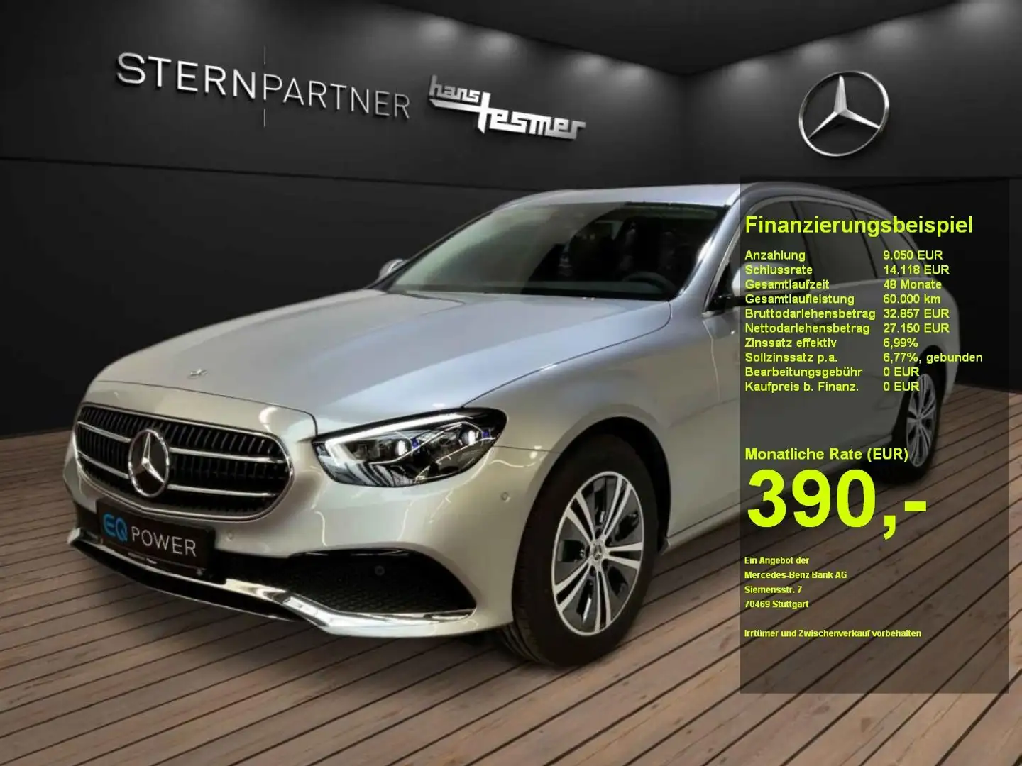 Mercedes-Benz E 200 T-Modell Avantgarde, Airmatic, Kamera, AHK Zilver - 1