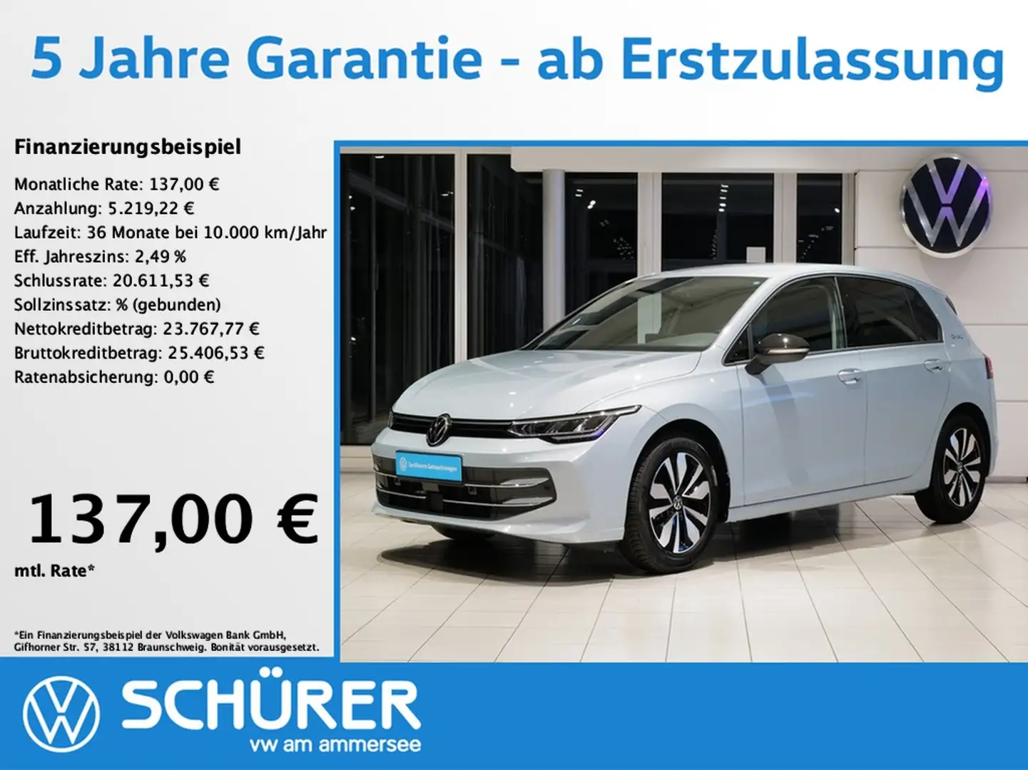 Volkswagen Golf VIII 1.5TSI Goal RKam Totwinkel Navi Led Blau - 1