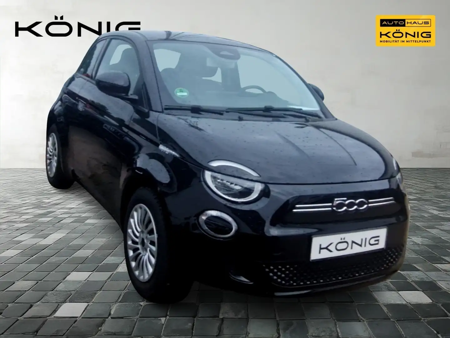 Fiat 500e Base 42kWh KLIMA*CARPLAY*ANDROID-AUTO Schwarz - 2
