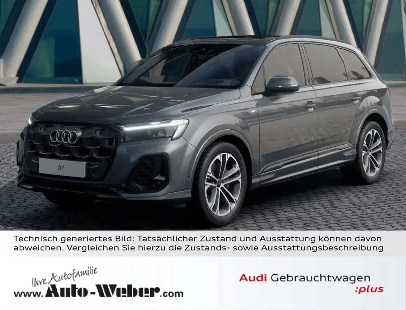 Audi Q7 55TFSI qu S LINE BLACK PANO HUD MATRIX 7-SEAT Grau - 1