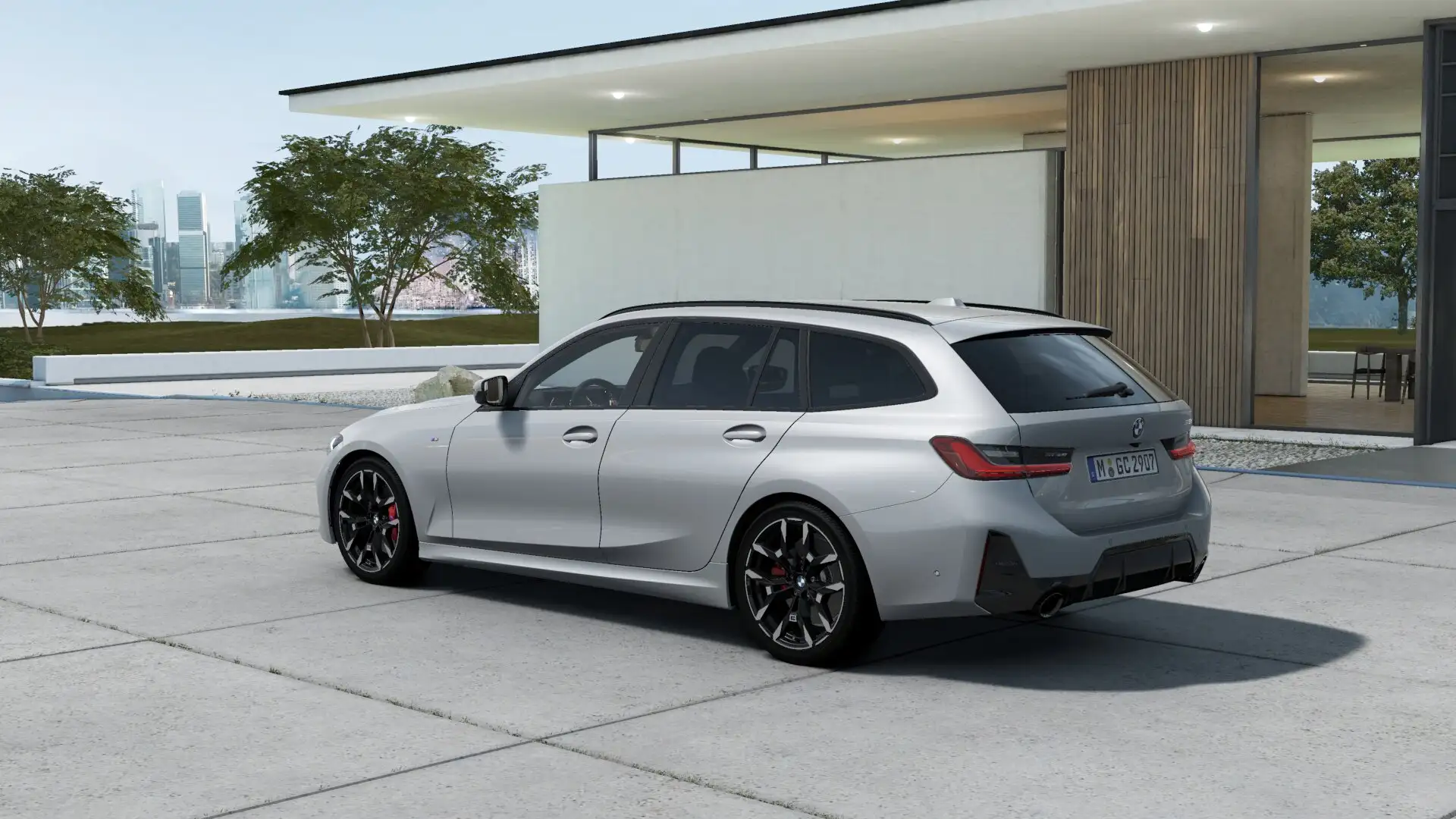 BMW 318 318d 48V Touring Msport Pro Grigio - 2