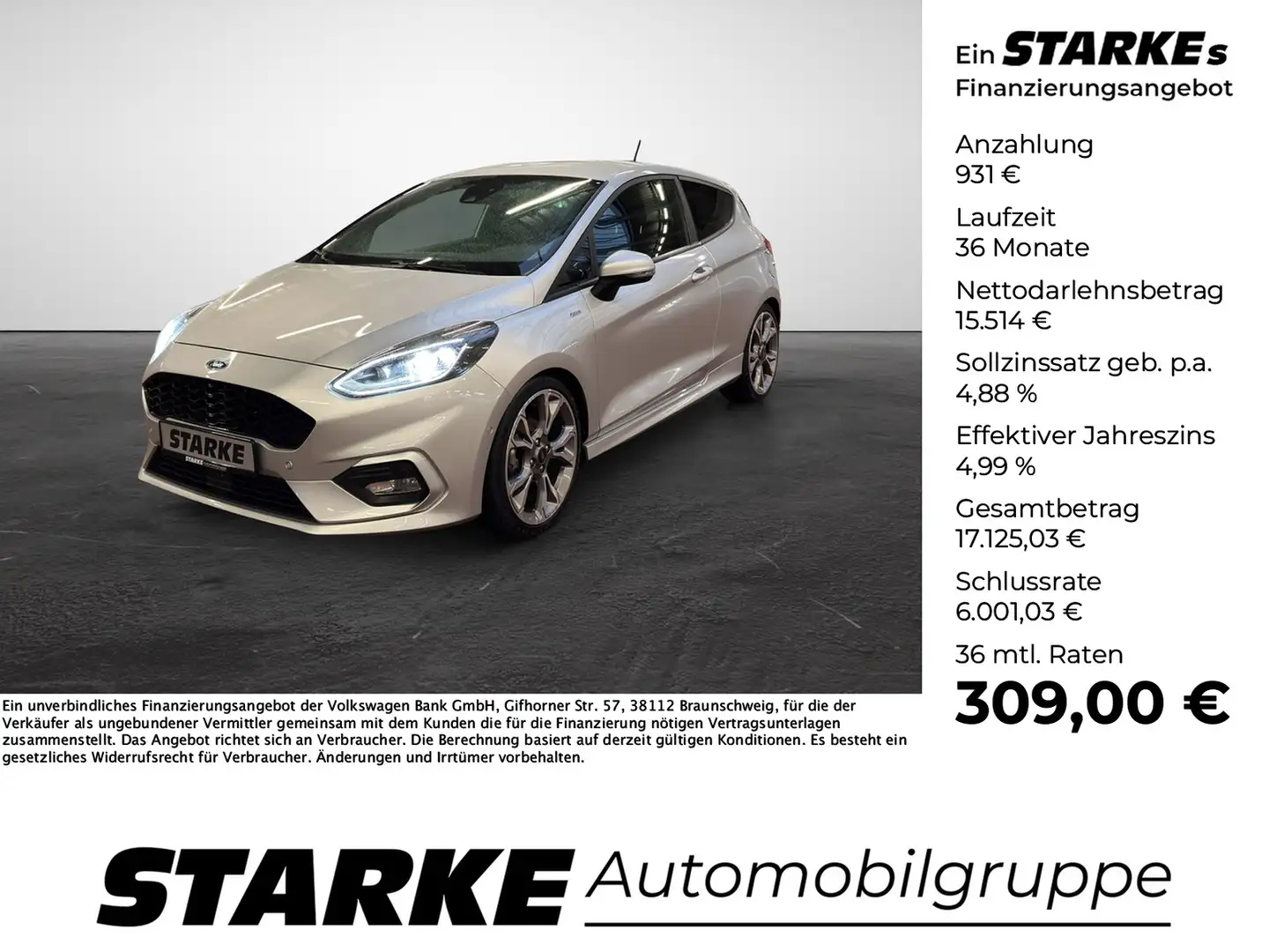 Ford Fiesta 1.0 EcoBoost ST-Line X Argent - 1