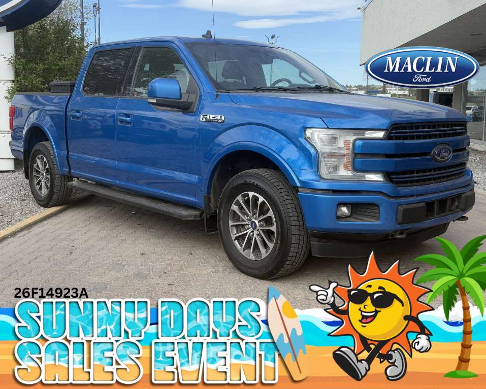 Blue 2019 Ford F-150 Pickup Truck Four-Wheel Drive Automatic