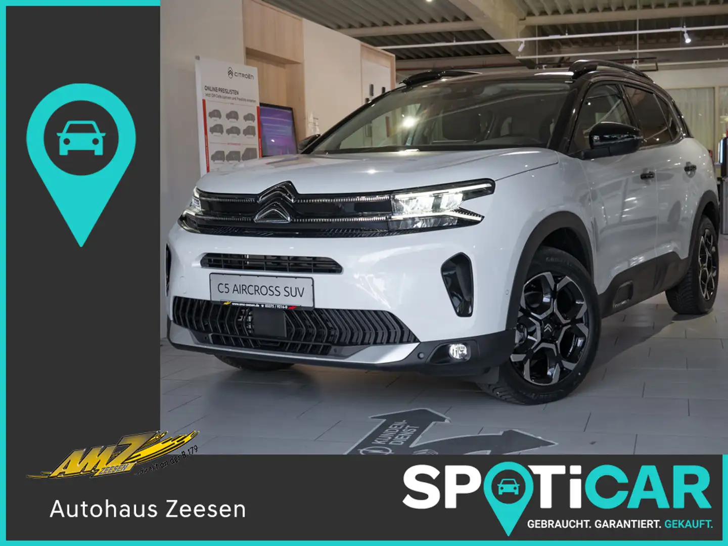 Citroen C5 Aircross Hybrid 136 ë-DCS6 Max LED PDC ACC Weiß - 1