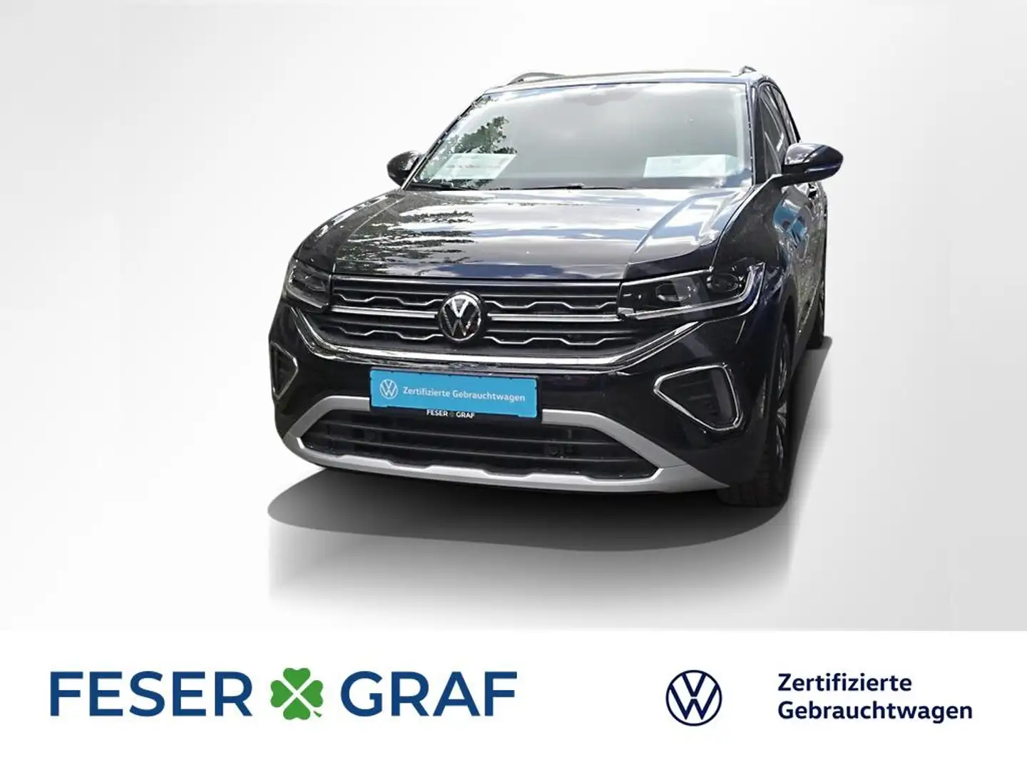 Volkswagen T-Cross 1.0 TSI Style DSG ACC Matrix Navi RüKa Zwart - 1