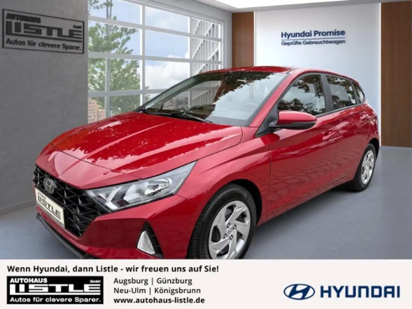 Hyundai i20 Essential Komfort 1.0 T-GDI +CARPLAY+TEMPOMAT+SHZ+ Rouge - 1