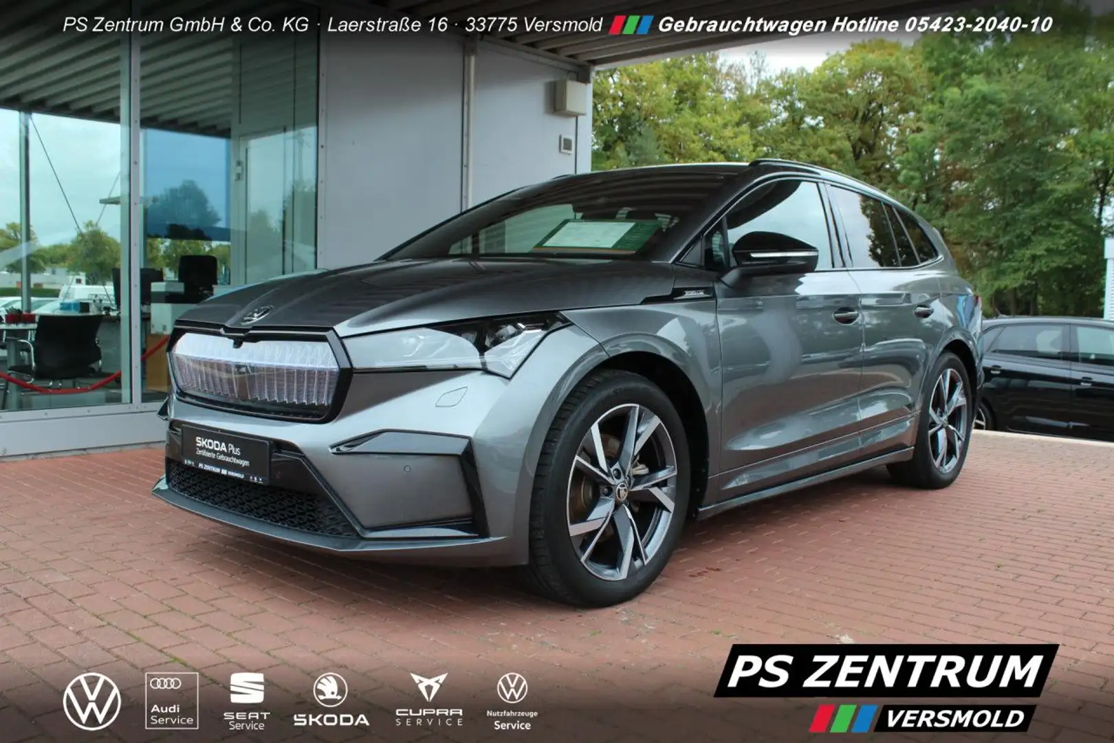 Skoda Enyaq iV 60 Sportline AHK CANTON WÄRMEp Bluetooth Grau - 2