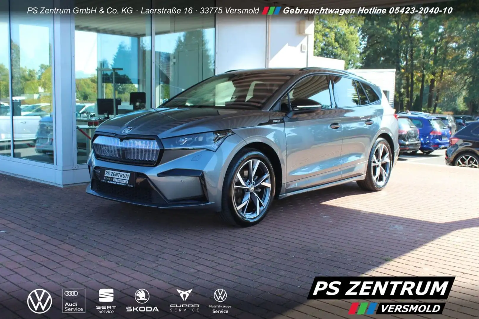 Skoda Enyaq iV 60 Sportline AHK CANTON WÄRMEp Bluetooth Grau - 1