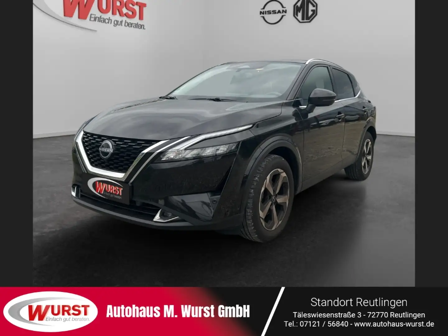 Nissan Qashqai N-Connecta 1.3 DIG-T MHEV EU6d Panorama Navi 360 K Schwarz - 1