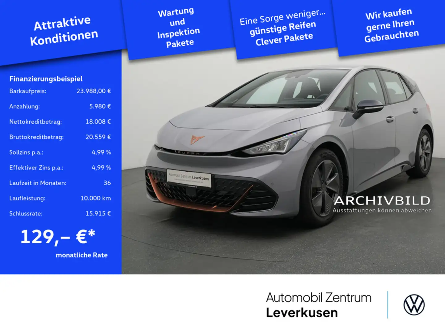 CUPRA Born 150 kW VIRT LED PDC PORT NAVI Grau - 1