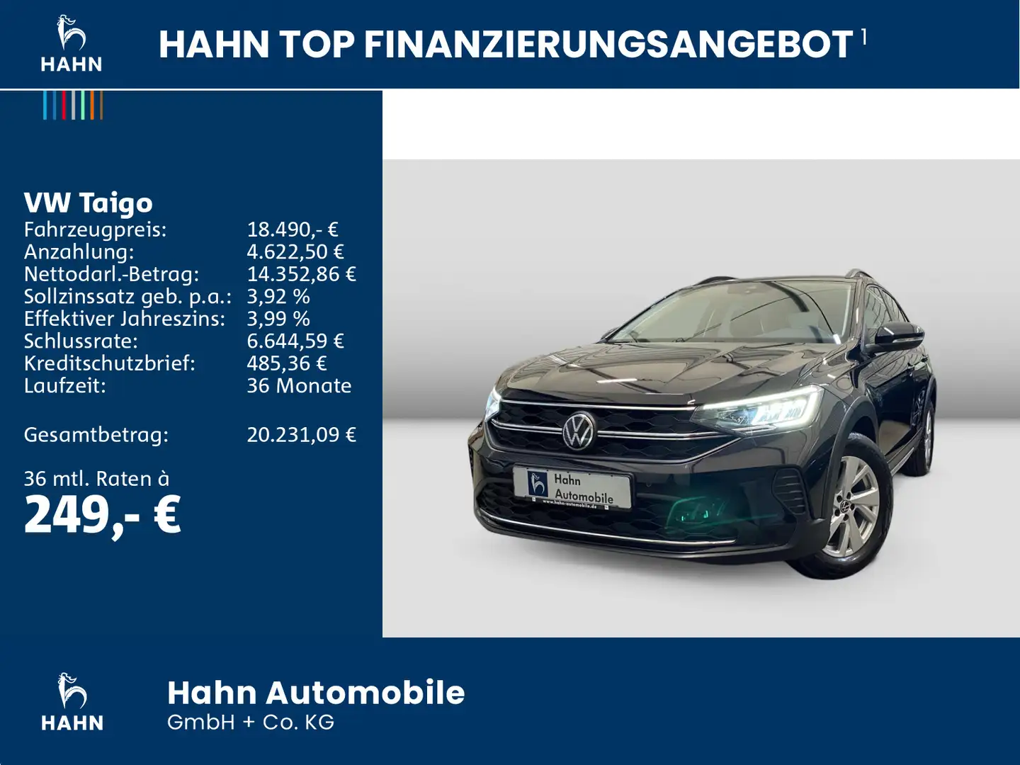 Volkswagen Taigo 1.0TSI Life App-Connect Cam LED Sitzheiz Schwarz - 2