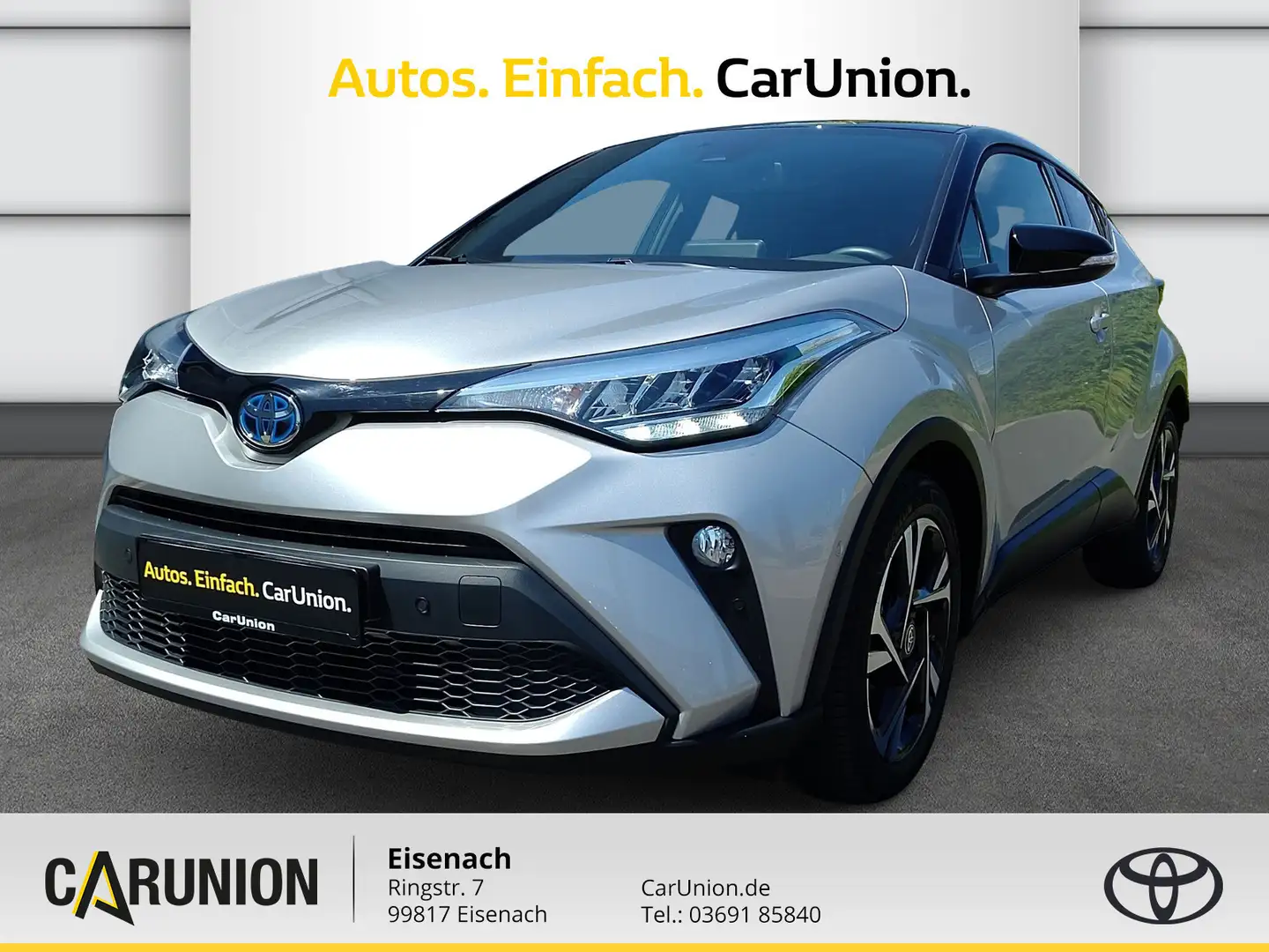 Toyota C-HR 2.0 Hybrid Team D LED/PDC/TOP Zilver - 1