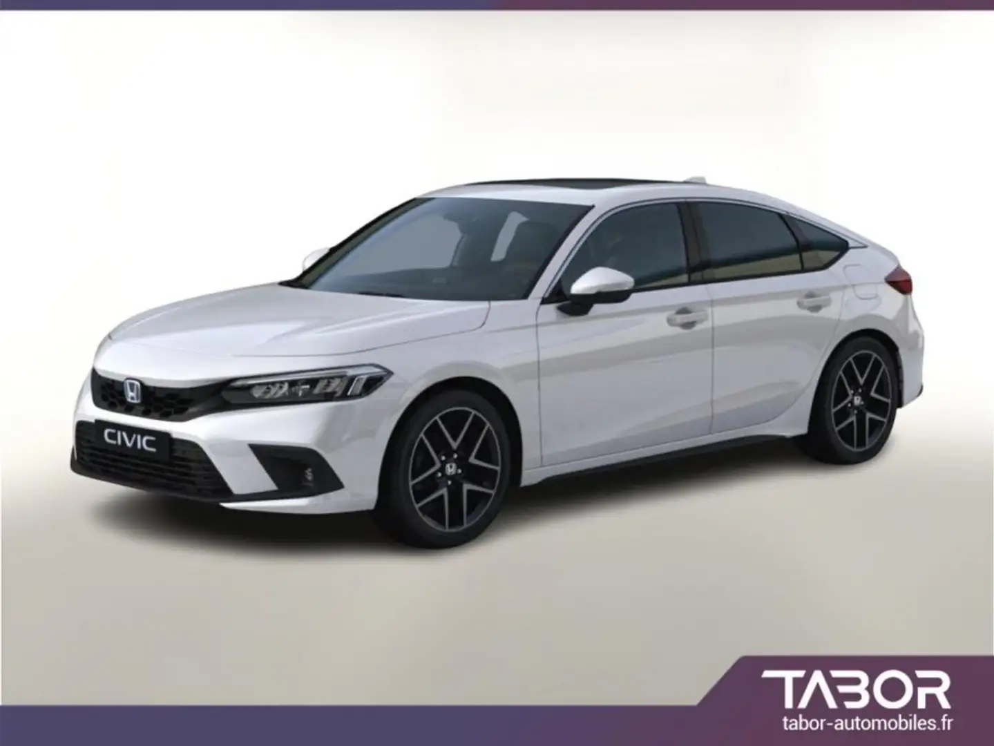 Honda Civic e:HEV 184 Advance GPS cuir Pano Key Blanc - 1