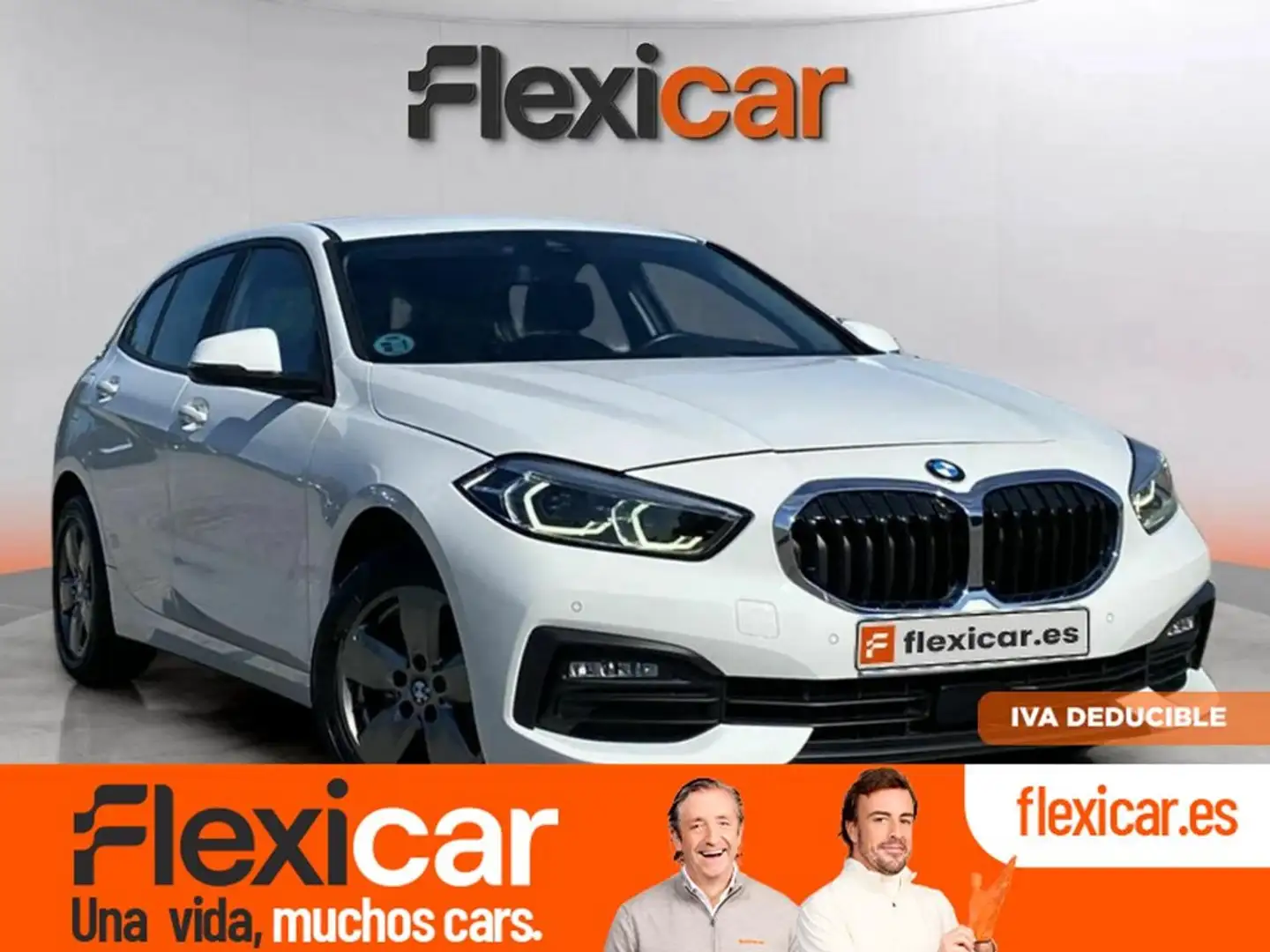 BMW 118 118d Blanc - 1