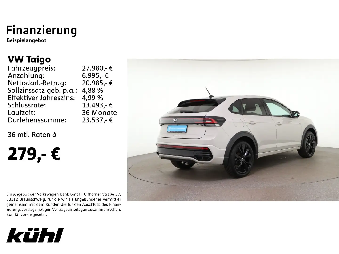 Volkswagen Taigo 1.0 TSI R-Line IQ.Light ACC App Kamera AHK Grau - 2