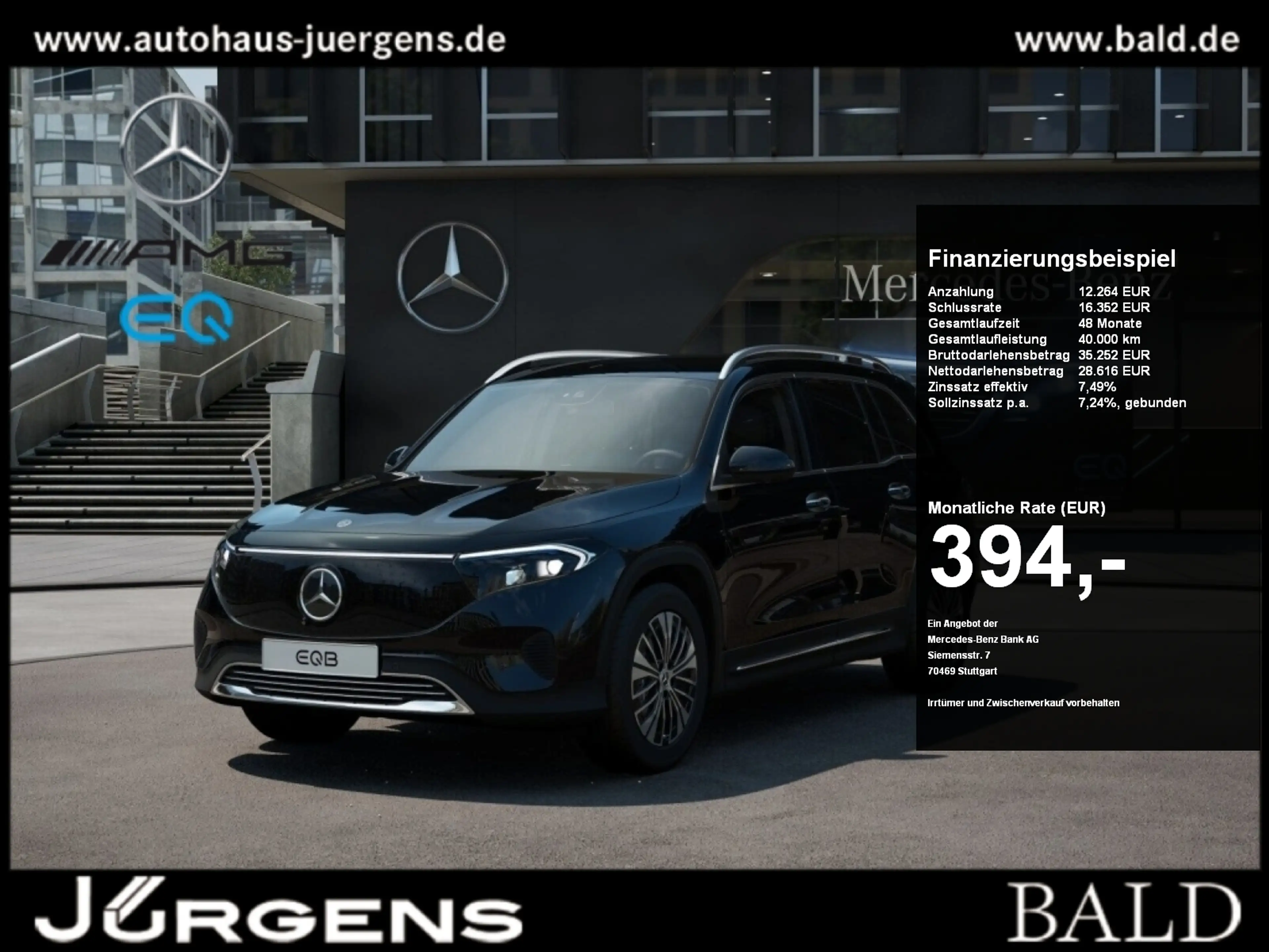 Mercedes-Benz EQB 250 + Progressive/Distr/7.Sitzer/360/Keyl/18"