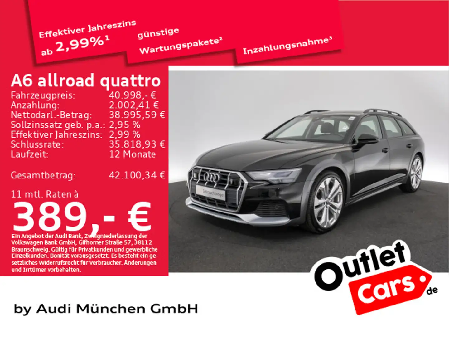 Audi A6 allroad A6 allroad 55 TDI qu. tiptr. Virtual+/Navi+ Schwarz - 1
