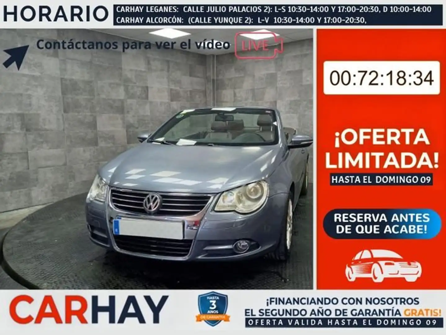 Volkswagen Eos 2.0TDI DSG Gris - 1
