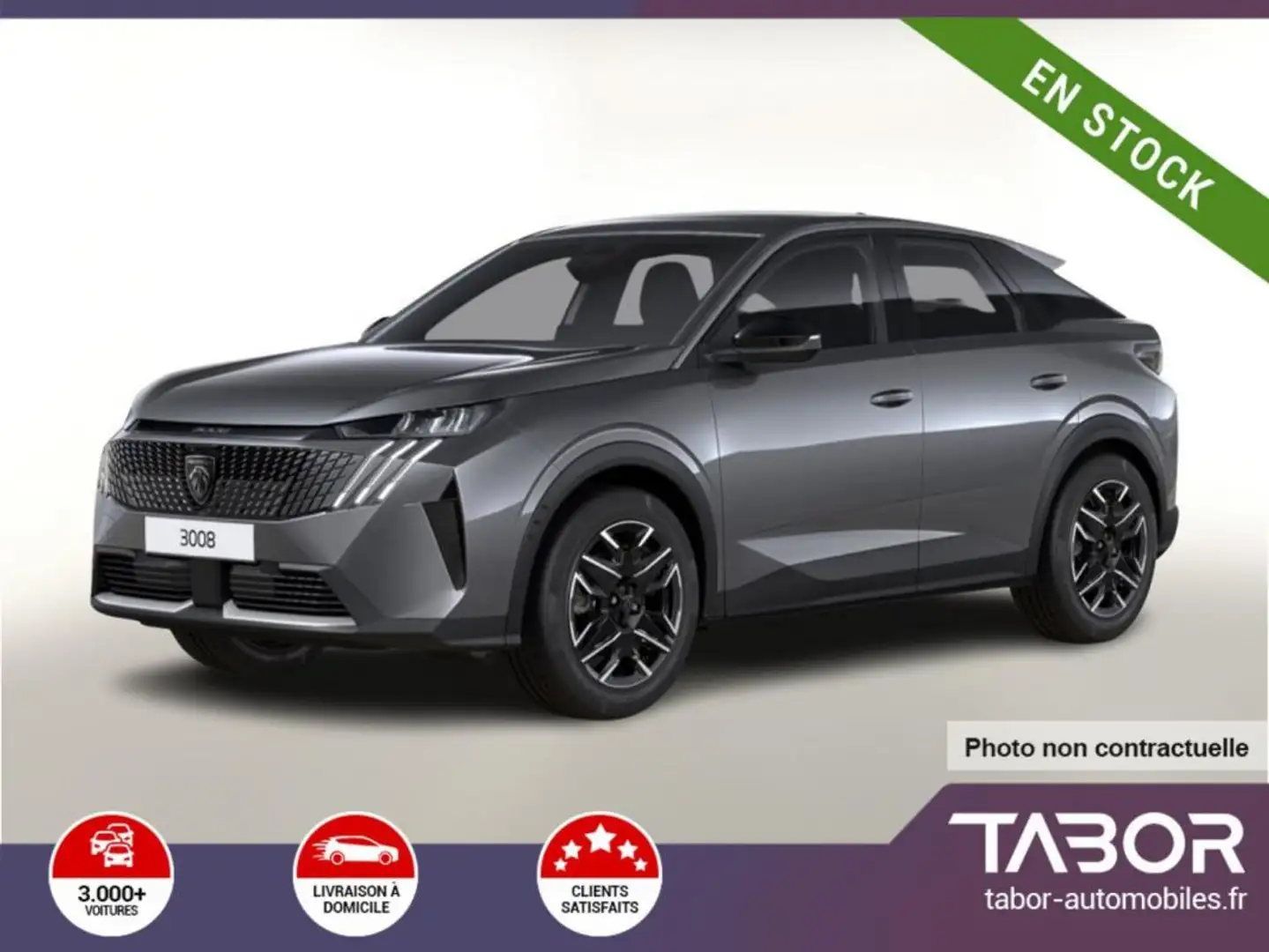 Peugeot 3008 Hybrid 145 eDSC6 Allure ACC 360° Gris - 1