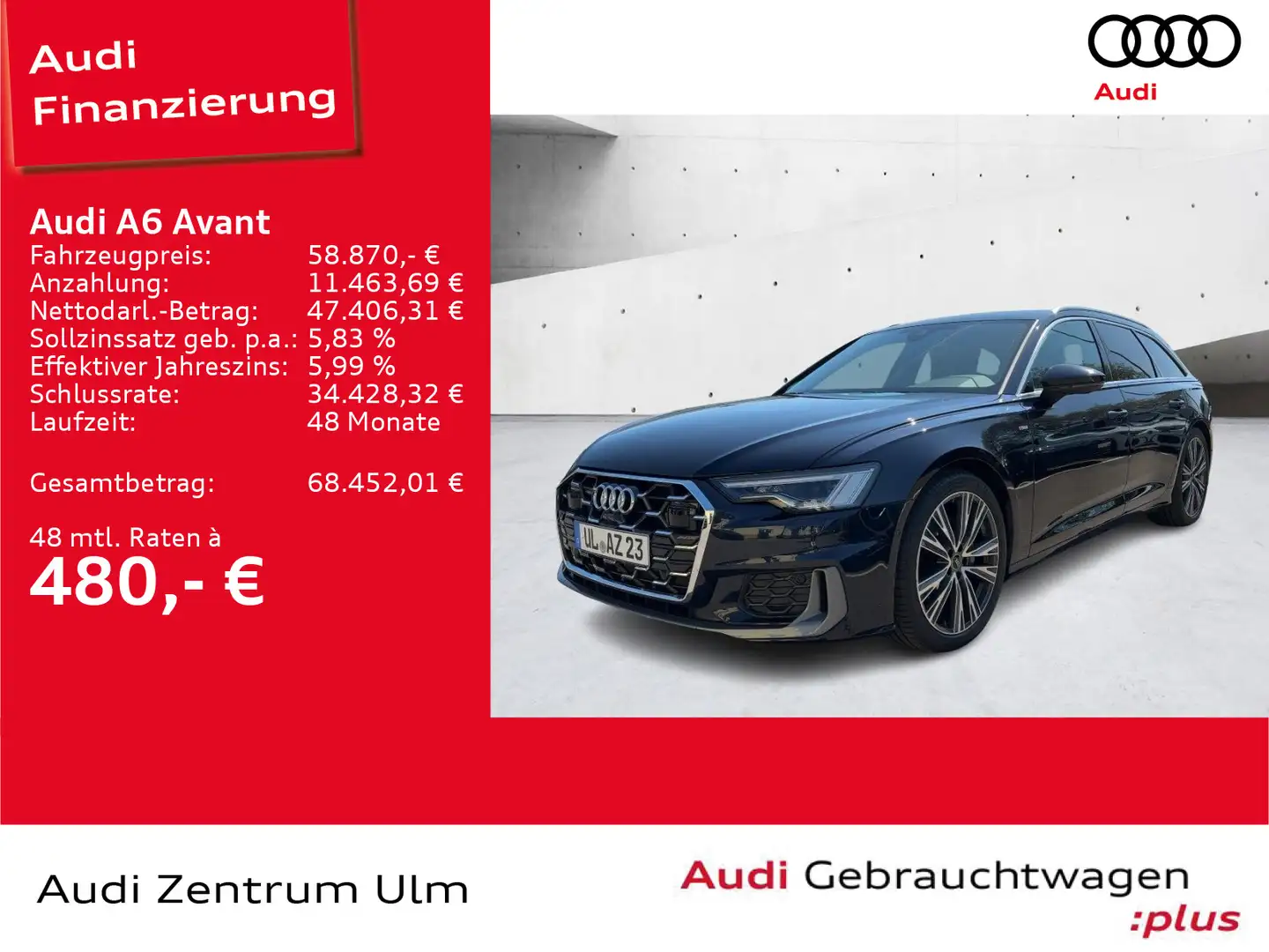 Audi A6 S-Line 40TDI qu ACC AHK B&O MATRIX NAVI Blau - 1