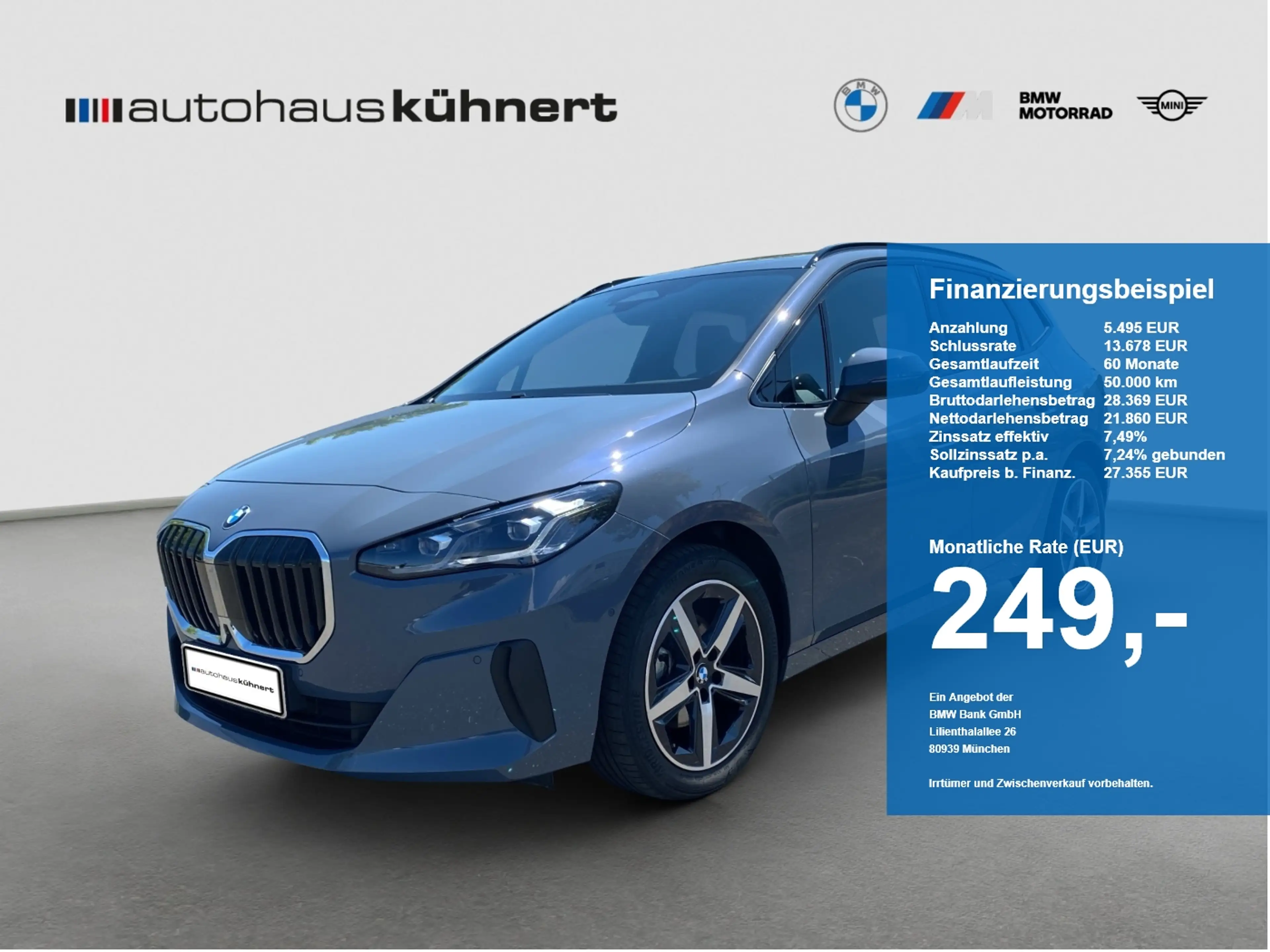 BMW 220 220i Active Tourer ACC Sportsitze SpurA 360° AHK H
