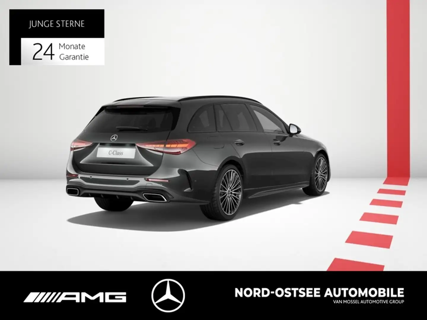 Mercedes-Benz C 220 T d AMG KAMERA PANO TOTWINKEL NIGHT LED Gris - 2