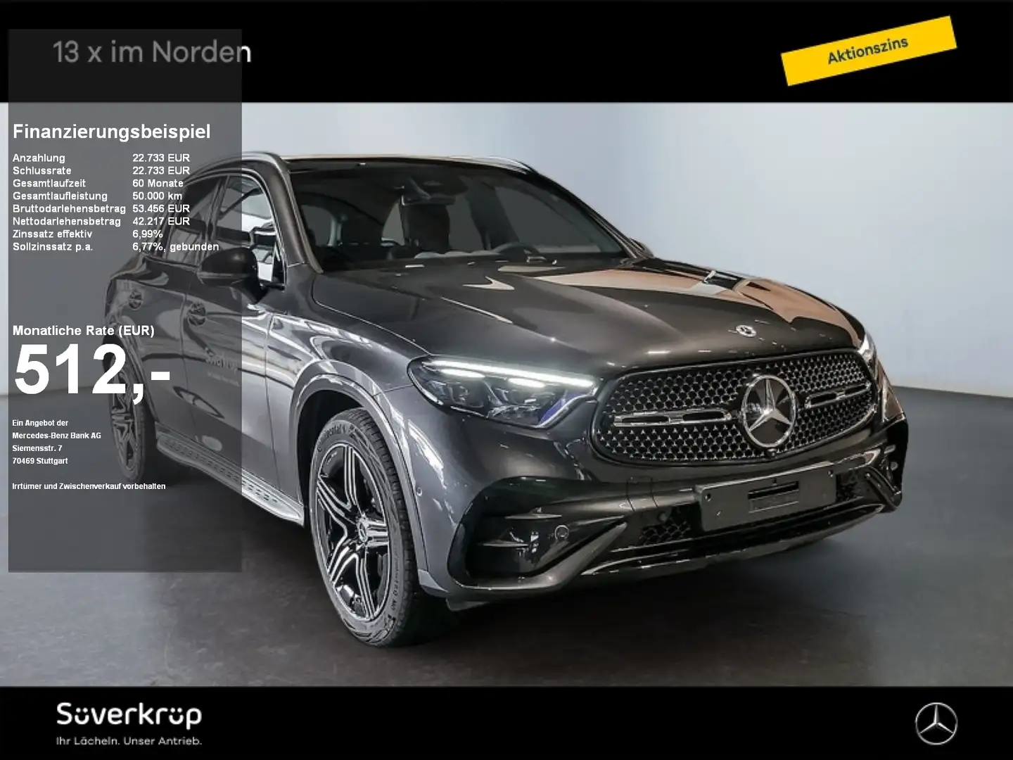 Mercedes-Benz GLC 200 d 4M AMG NIGHT SPUR PANO AHK 360 PDC Grau - 1