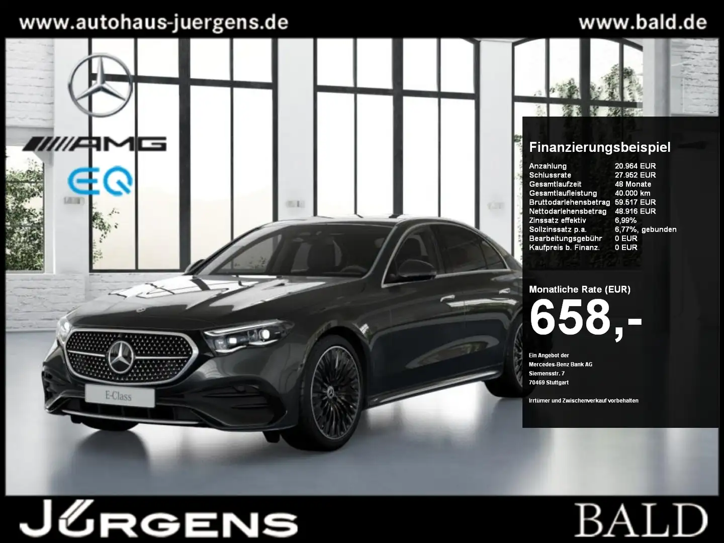 Mercedes-Benz E 200 AMG-Sport/DIGITAL/AHK/Distr/Sitzklima/20' Gris - 1