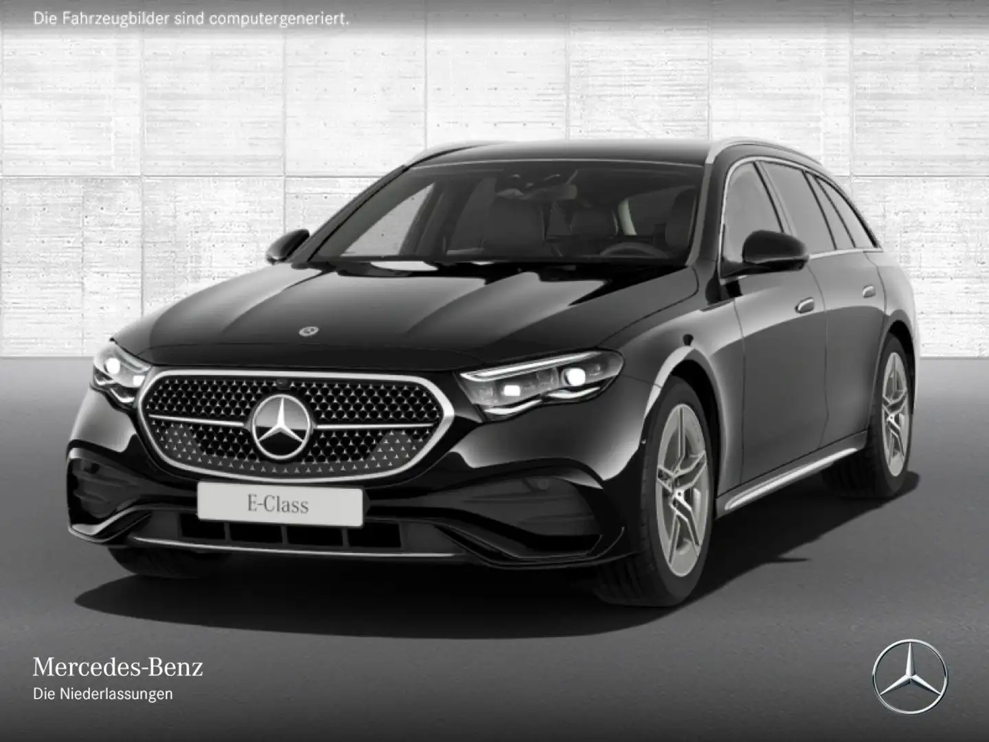 Mercedes-Benz E 220 d T AMG Fahrass 360° Distr. HUD Spurhalt-Ass Schwarz - 2