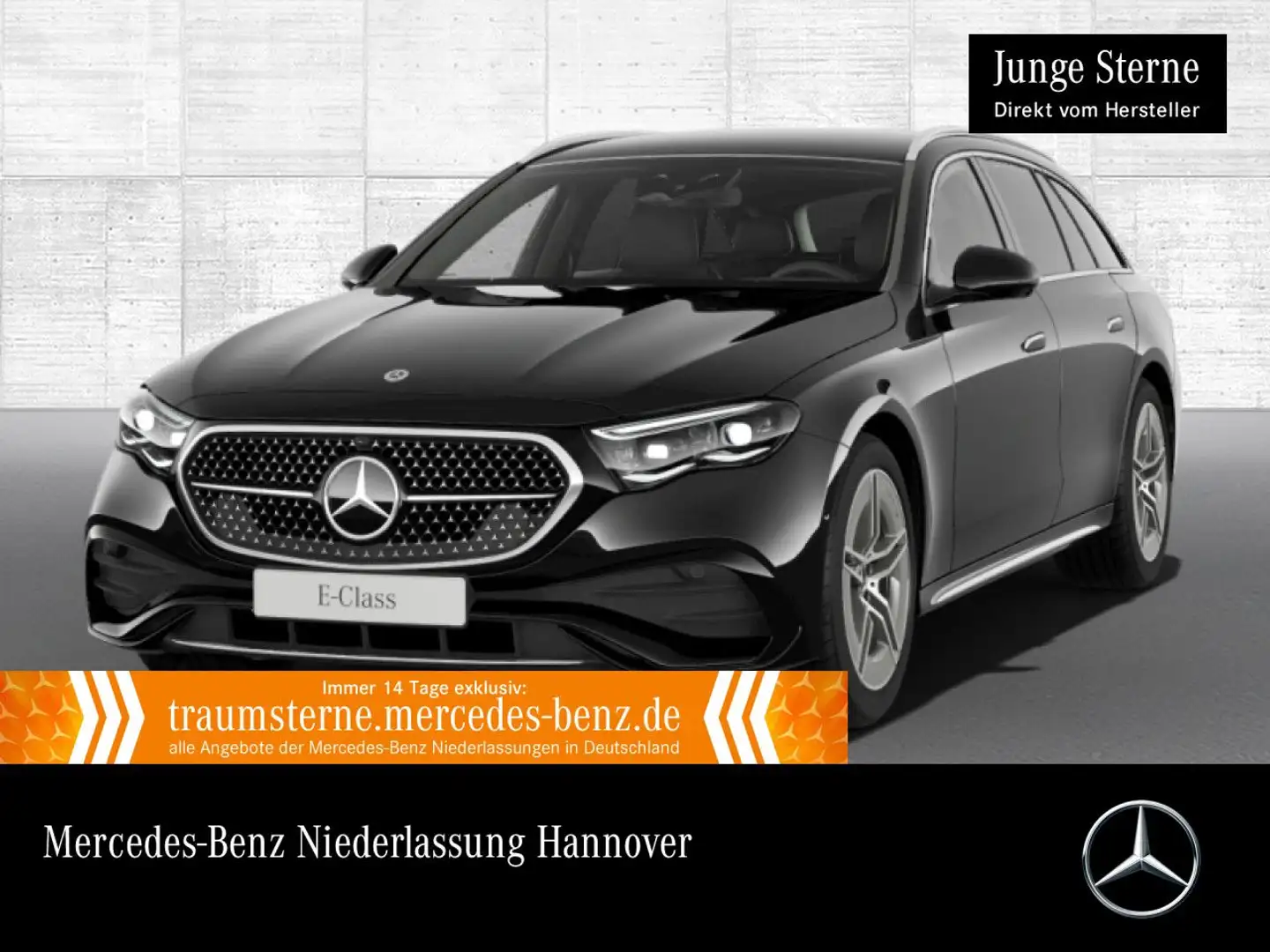 Mercedes-Benz E 220 d T AMG Fahrass 360° Distr+ HUD Spurhalt-Ass Negro - 1
