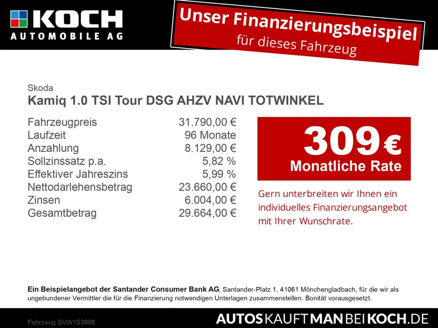 Skoda Kamiq 1.0 TSI Tour DSG AHZV NAVI TOTWINKEL LED Blau - 2