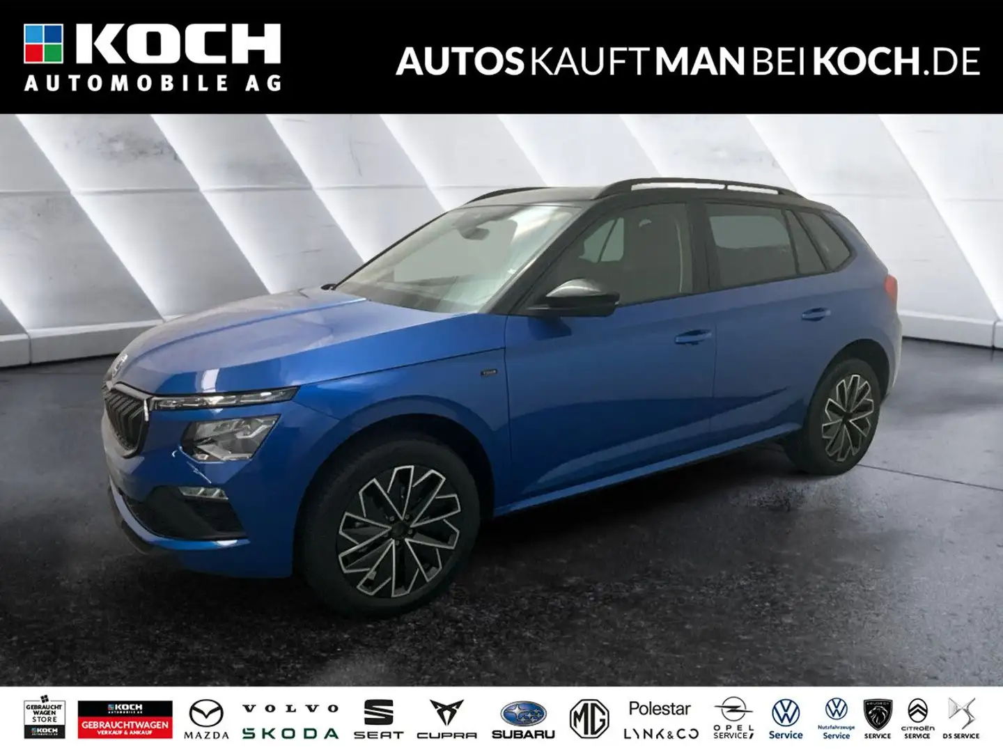 Skoda Kamiq 1.0 TSI Tour DSG AHZV NAVI TOTWINKEL LED Blau - 1