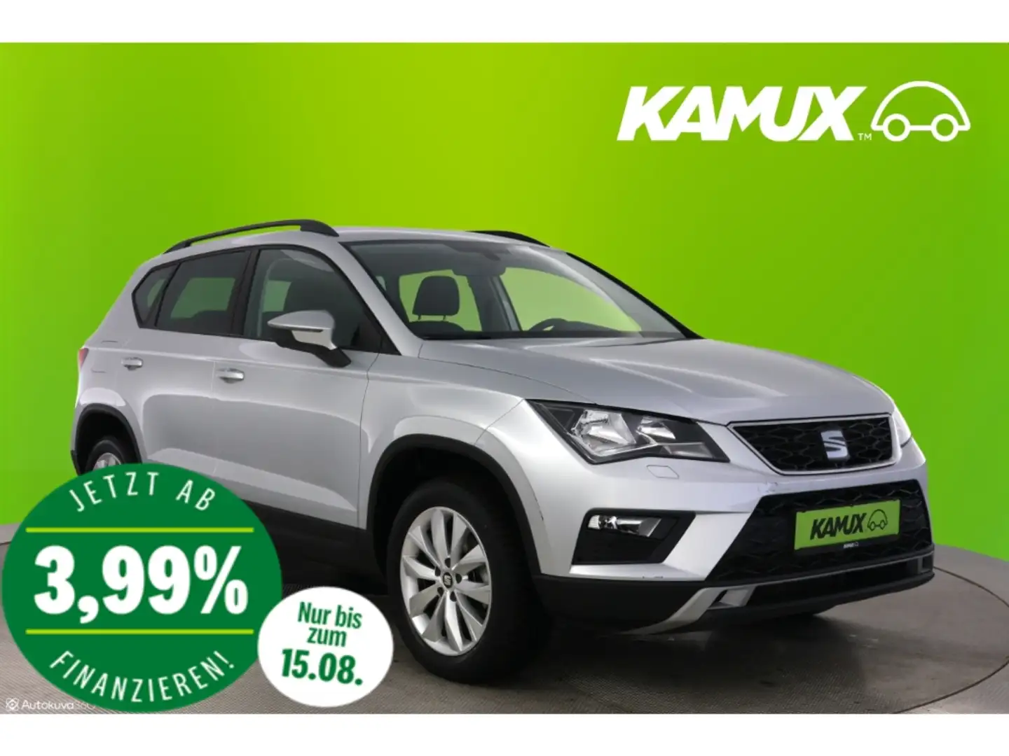 SEAT Ateca 1.5TSI DSG Style+NAVI+KAMERA+PDC+TEMPO Silber - 1