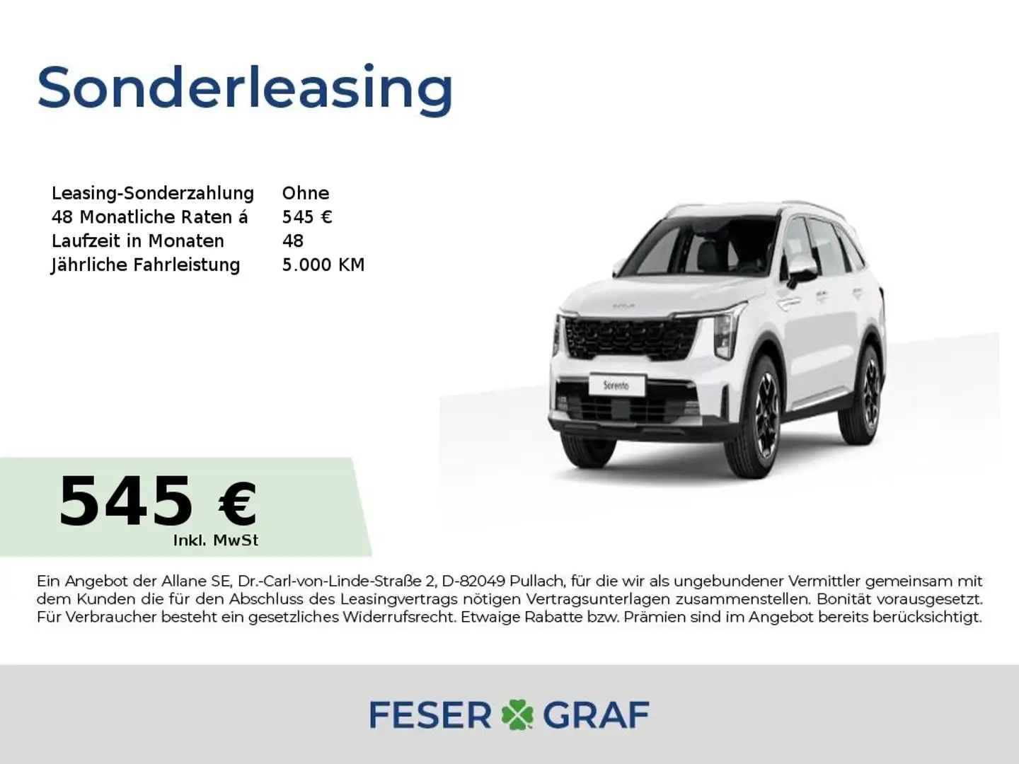 Kia Sorento 2.2 CRDi AWD DCT Vision Weiß - 1