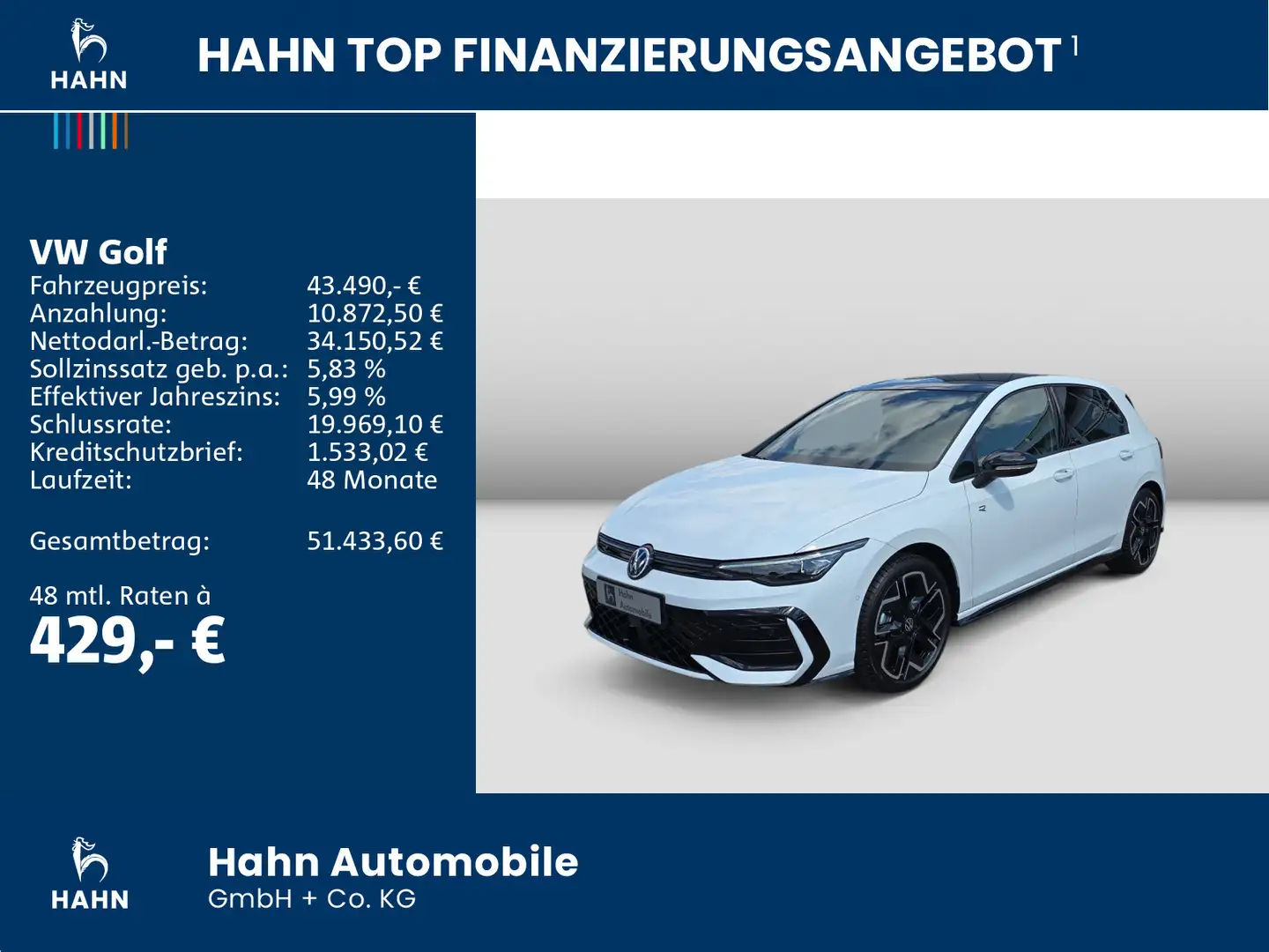 Volkswagen Golf R-Line 1,5 l eTSI OPF 150 PS DSG inkl. Wint Blanc - 2