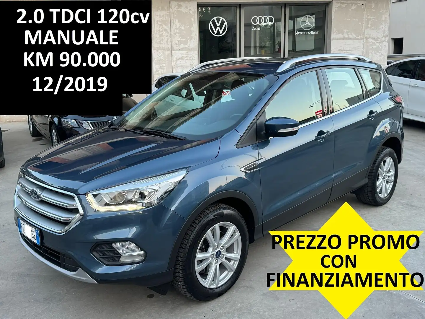 Ford Kuga 2.0 TDCI 120 CV MANUALE -NAVI-12/2019 KM 90.000 Blu/Azzurro - 1