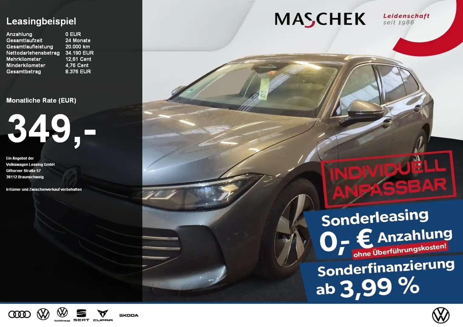 Volkswagen Passat Business 1.5 e-Hybrid HUD AHK Rear View Navi Grau - 1