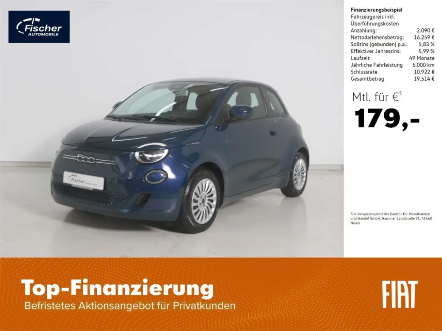 Fiat 500e Elektro Basis Komfort-Paket/RFK/Sitzhz./NAV Vert - 1