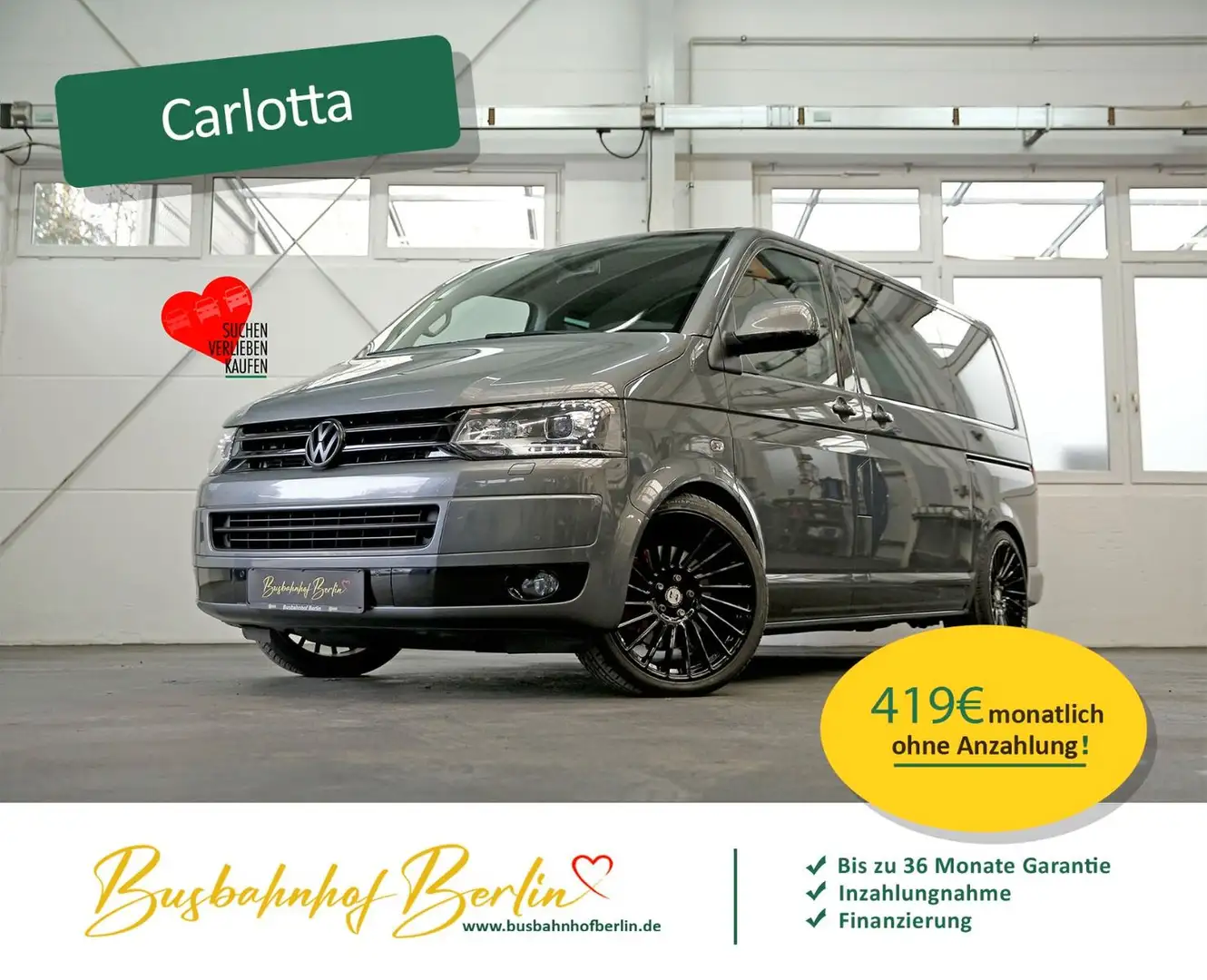 Volkswagen T5 Multivan CUP Klimaaut. 2Schiebetüren Bi-Xenon Grau - 1