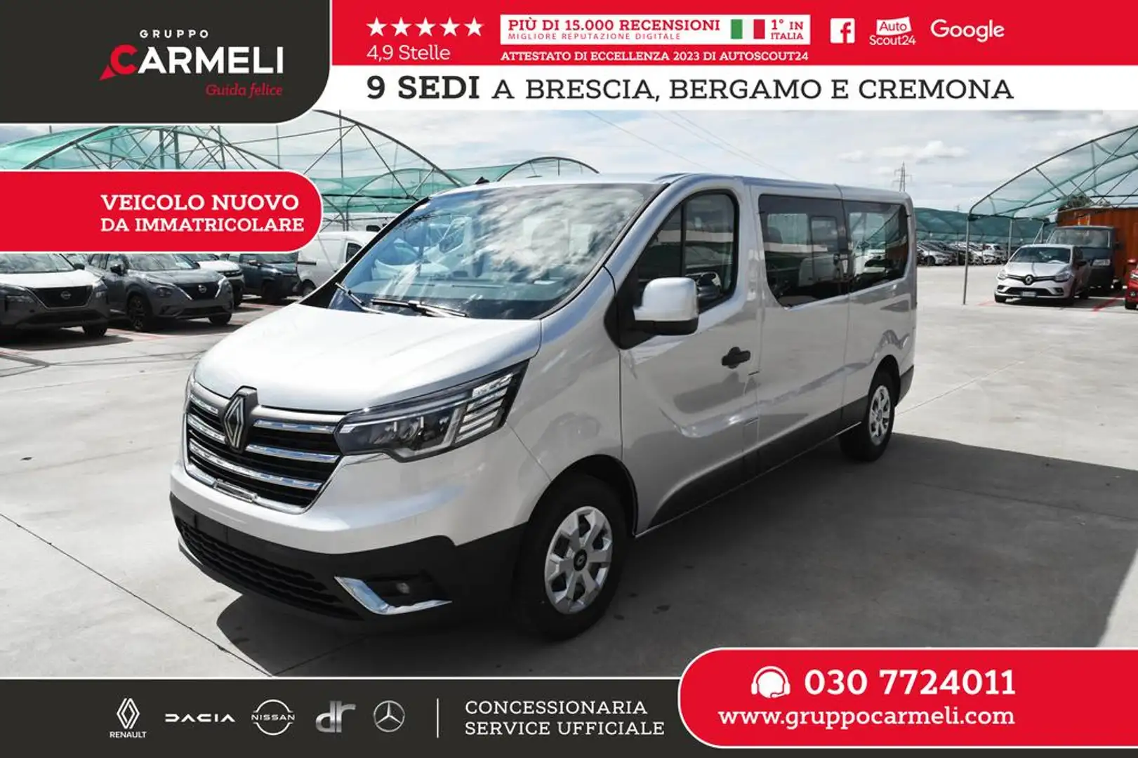 Renault Trafic 2.0 blue dci 150cv L2 Authentic Grigio - 1