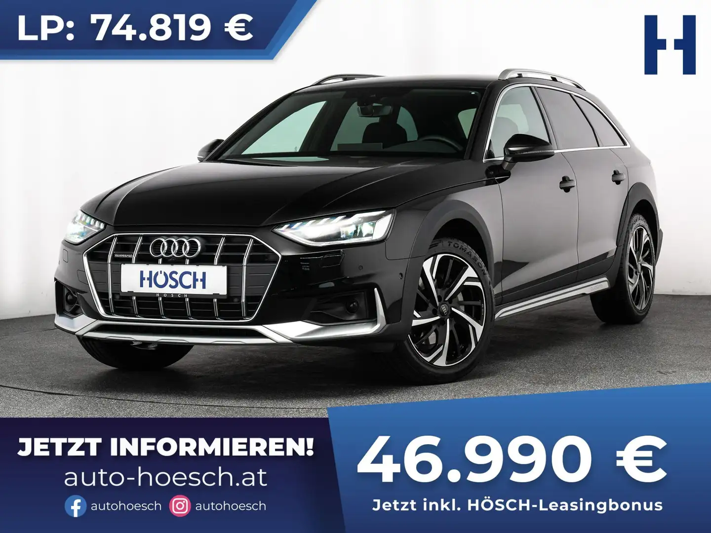 Audi A4 allroad quattro 40 TDI MATRIX 360° AHK STHZ -37% Schwarz - 1