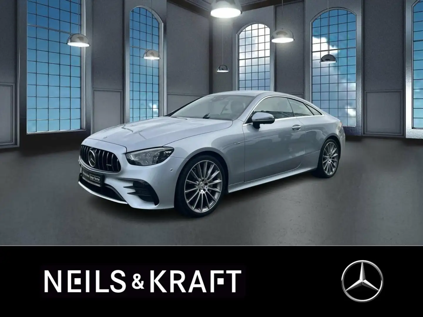 Mercedes-Benz E 53 AMG AMG E 53 4MATIC+ Coupé +Stdhz+Sitzklima+Burm+LED Srebrny - 1