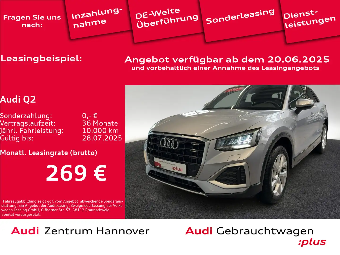 Audi Q2 Advanced 35 TDI AHK LED Keyless virtual Silber - 1