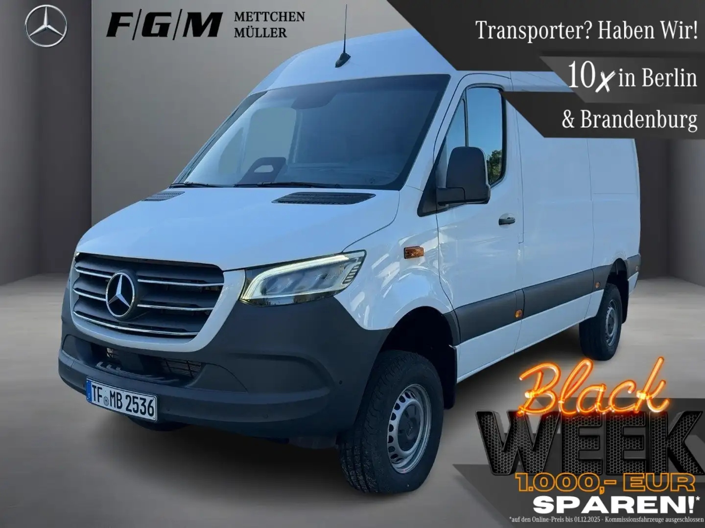 Mercedes-Benz Sprinter 319 CDI Select Hoch LED/Navi/AHK/Distro Weiß - 1